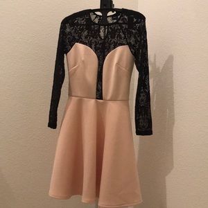 Dress with lace on the top